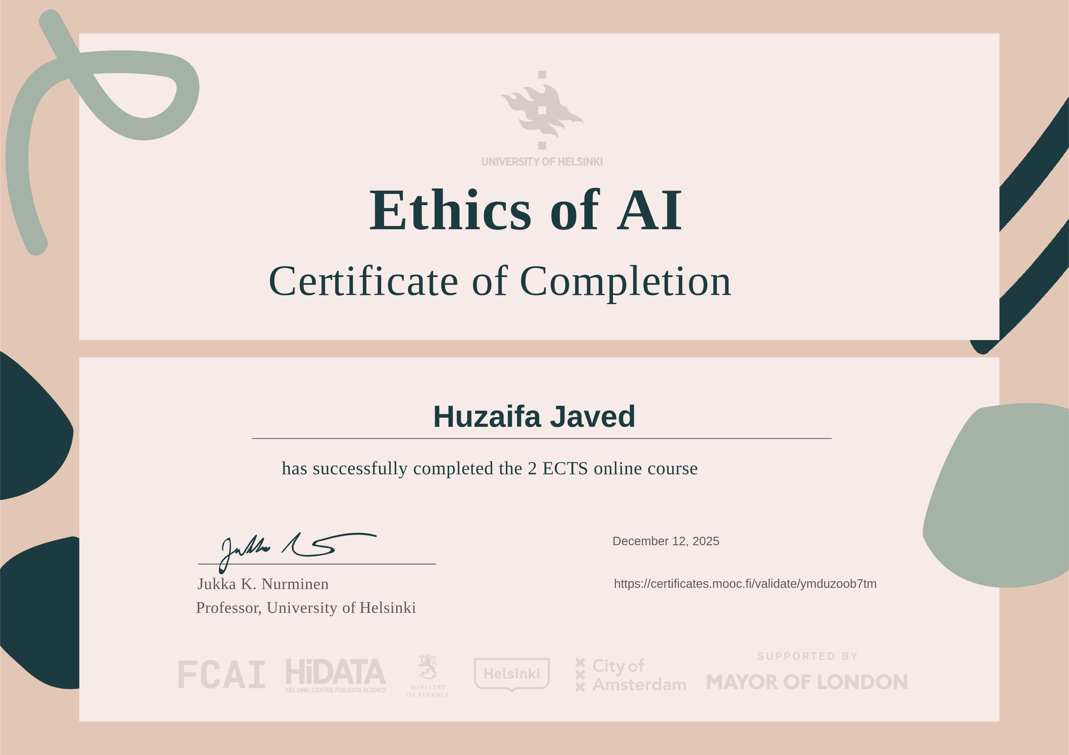 Foundations of AI certificate